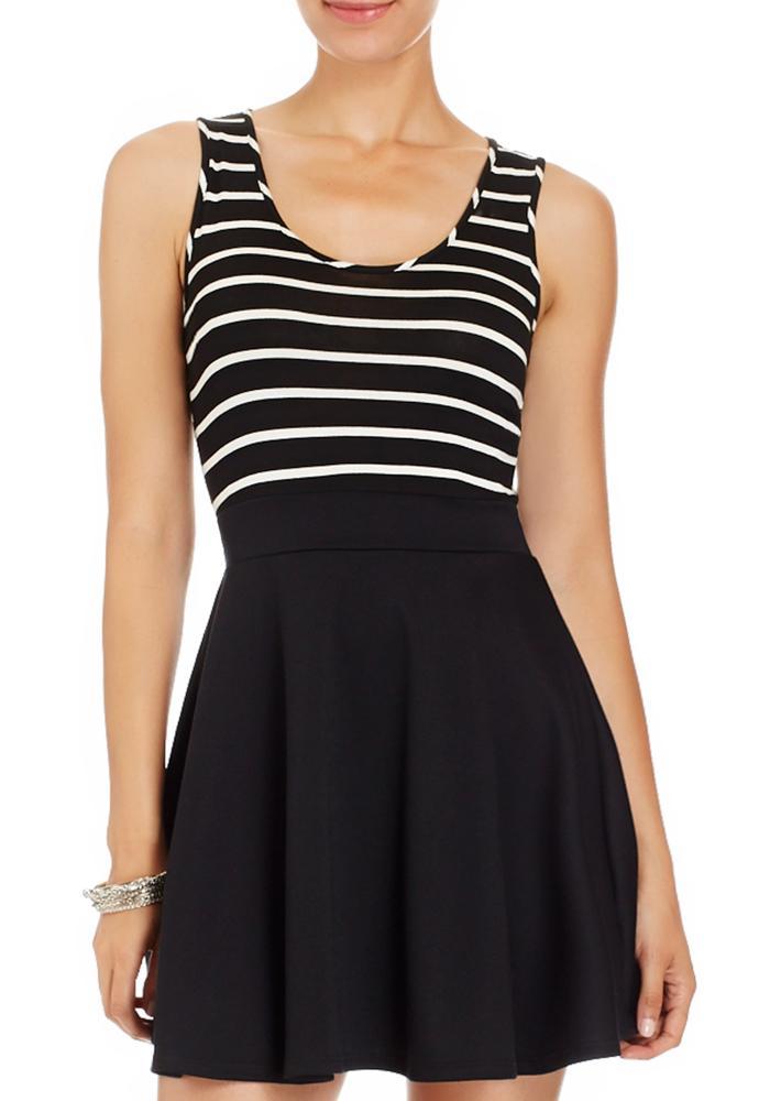 2b Stripe Skater Dress