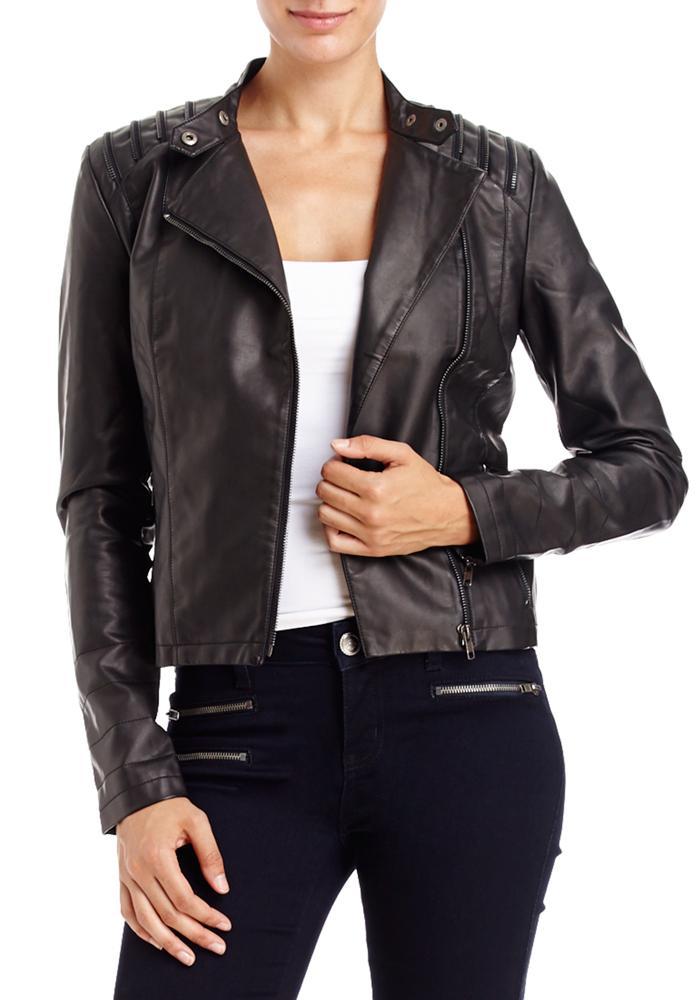 2b Zipper Detail Moto Jacket