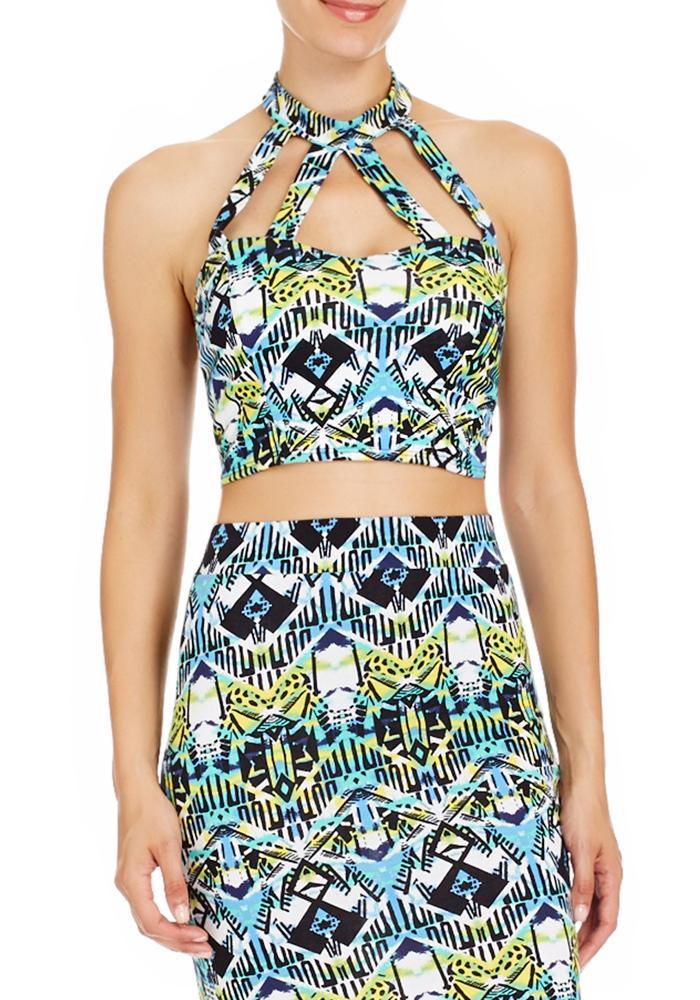 2b Diamond Tribal Crop Top