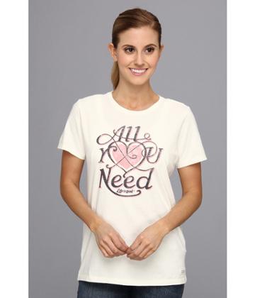 Life Is Good All You Need Crushertm Tee (simply Ivory) Women's T Shirt