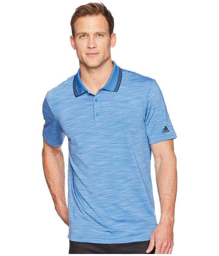 Adidas Golf Ultimate Heather Polo (trace Royal Heather/collegiate Navy) Men's Clothing