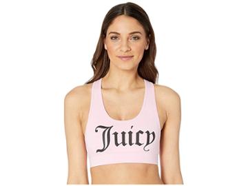 Juicy Couture Juicy Graphic Racerback Sport Top (ballet Slipper) Women's Bra