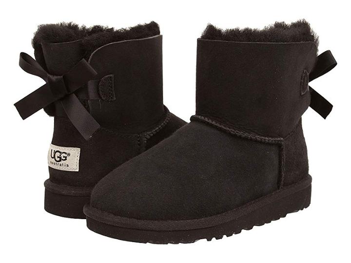 Ugg Kids Mini Bailey Bow (toddler/little Kid) (black) Girls Shoes