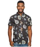 Quiksilver Short Sleeve Sunset Floral Woven (tarmac Sunset Floral) Men's Clothing