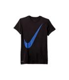 Nike Kids Dry Legend Swoosh Spray Tee (little Kids/big Kids) (black/purple Slate) Girl's T Shirt
