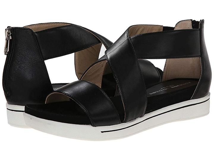 Adrienne Vittadini Claud (black Soft Calf) Women's Dress Sandals