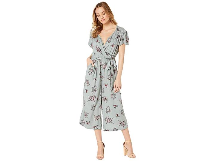 Angie Jumpsuit W/ Pockets And Tie (dark Olive) Women's Jumpsuit & Rompers One Piece