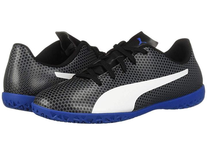 Puma Kids Spirit It Soccer (little Kid/big Kid) (puma Black/puma White/iron Gate/royal Blue) Kids Shoes