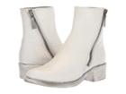 Frye Demi Zip Bootie (white Polished Soft Full Grain) Women's Boots