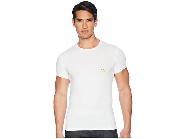 Emporio Armani Big Eagle Slim Fit Crewneck T-shirt (white) Men's Pajama
