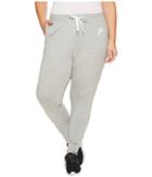 Nike Sportswear Gym Classic Pant (size 1x-3x) (dark Grey Heather/sail) Women's Casual Pants