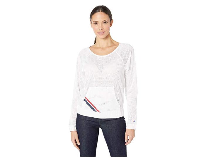 Champion Phys Ed Mesh Crew (white) Women's Clothing