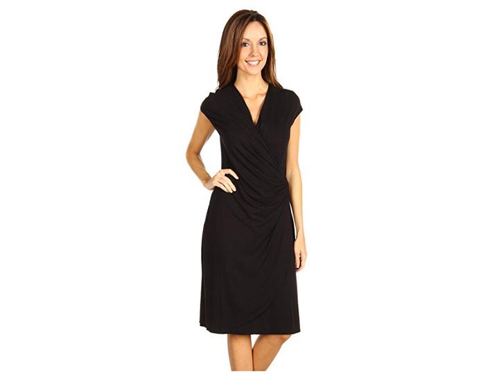 Tommy Bahama Tambour Side Gathered Dress (black) Women's Dress