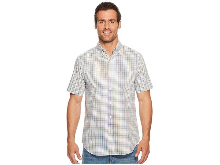 Dockers Short Sleeve Comfort Stretch Woven Shirt (khaki Dunes 1) Men's Clothing
