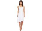 Mod-o-doc Cotton Modal Spandex Jersey Double Layer High Side Slit Tank Dress (white) Women's Dress