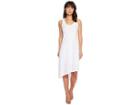 Mod-o-doc Cotton Modal Spandex Jersey Double Layer High Side Slit Tank Dress (white) Women's Dress