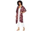 Steve Madden Cherry Blossom Kimono (burgundy) Women's Clothing