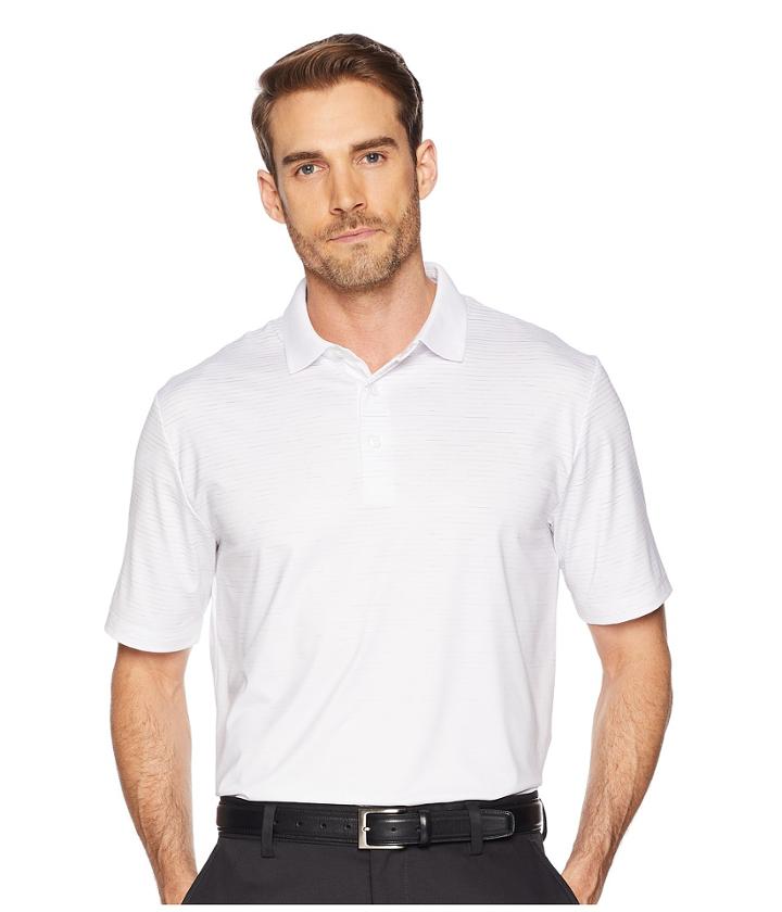Callaway Space Dye Gradient Print Polo (bright White) Men's Clothing