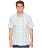 Hurley Dri-fit Castell Short Sleeve Woven (ocean Bliss) Men's Clothing