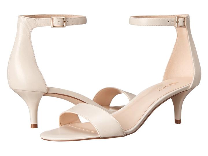 Nine West Leisa Heel Sandal (off-white Leather) Women's Shoes