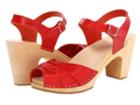 Swedish Hasbeens Peep Toe Super High (red) Women's Sandals