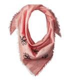 Vince Camuto Garden Stripe Bandana (flame Scarlet) Scarves