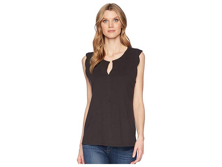 B Collection By Bobeau Stacey Washed Cotton Top (washed Black) Women's Clothing