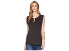 B Collection By Bobeau Stacey Washed Cotton Top (washed Black) Women's Clothing