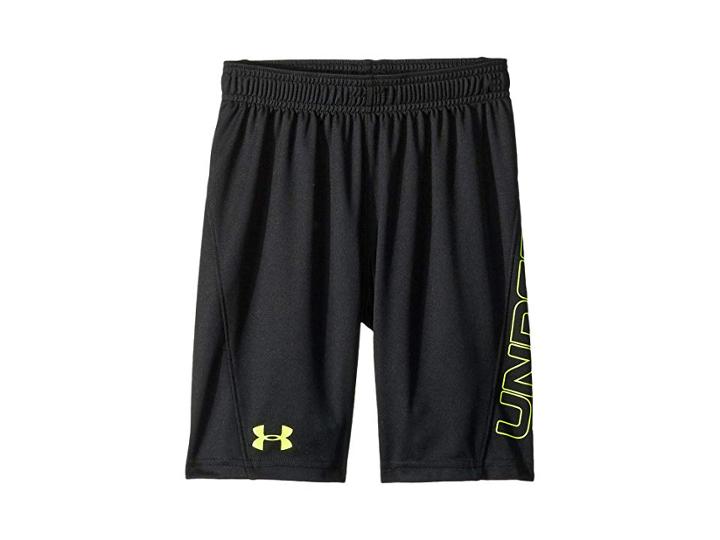 Under Armour Kids Kick Off Solid Shorts (little Kids/big Kids) (black) Boy's Shorts