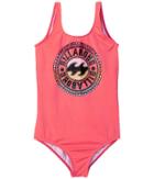 Billabong Kids Sol Searcher One-piece (little Kids/big Kids) (neon) Girl's Swimsuits One Piece