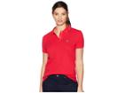 Lacoste Short Sleeve Two-button Classic Fit Pique Polo (imperial Red) Women's Clothing