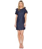 Kensie Lightweight Chambray Dress Ks5u7s03 (dark Indigo) Women's Dress
