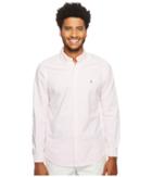 Polo Ralph Lauren Oxford Long Sleeve Sport Shirt (rose Pink/white) Men's Clothing