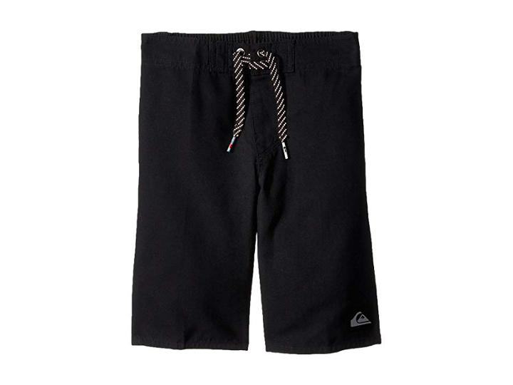 Quiksilver Kids Highline Kaimana Boardshorts (big Kids) (black) Boy's Swimwear