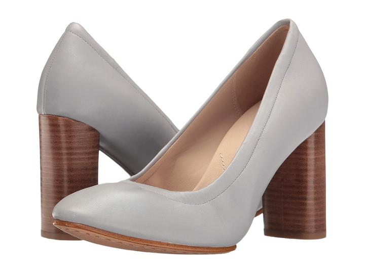 Clarks Grace Eva (grey Blue Leather) Women's Shoes