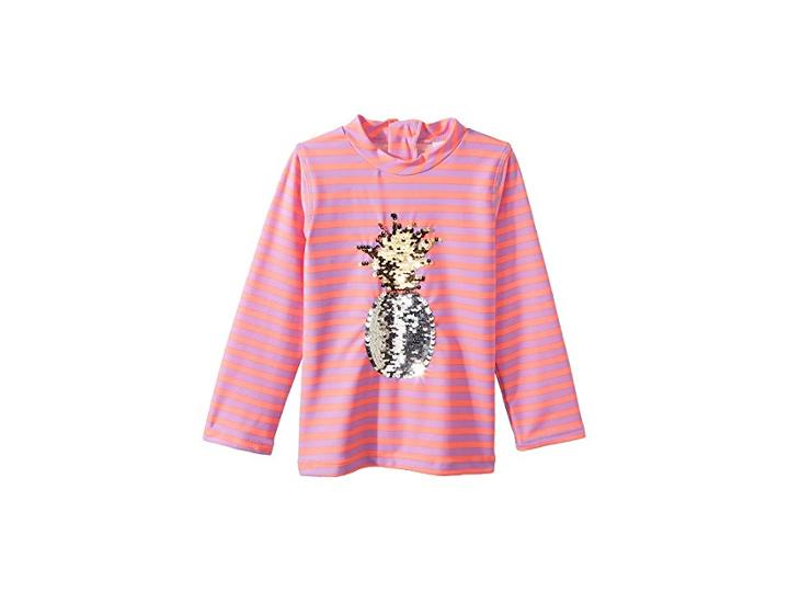 Shade Critters Pineapple Long Sleeve Rashguard (toddler) (pink) Girl's Swimwear