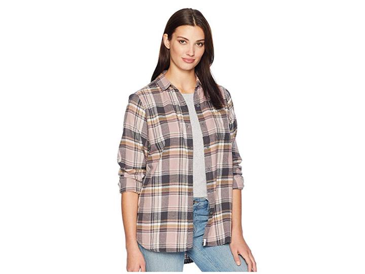 Woolrich Eco Rich Pemberton Boyfriend Shirt (violet Wind) Women's Long Sleeve Button Up