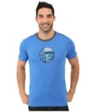Prana Swell Ringer (classic Blue) Men's T Shirt