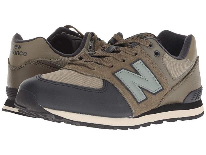 New Balance Kids Gc574v1 (big Kid) (covert Green/triumph Green) Boys Shoes