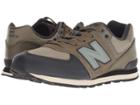 New Balance Kids Gc574v1 (big Kid) (covert Green/triumph Green) Boys Shoes