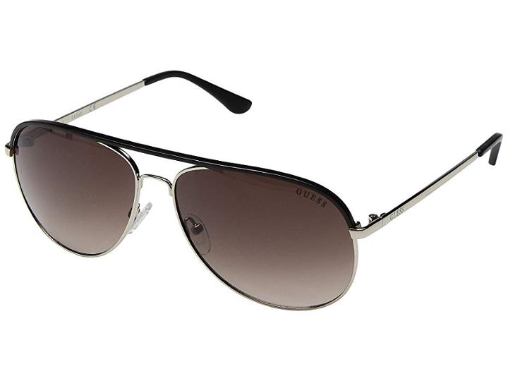 Guess Gf5013 (gold/black/brown Gradient Lens) Fashion Sunglasses