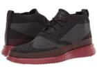 Cole Haan 2.zerogrand Stitchlite Chukka Water Resistant (black/magnet Knit/red Ochre) Men's Shoes