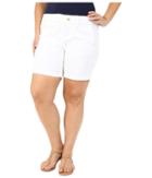 Jag Jeans Plus Size Plus Size Somerset Relaxed Fit Shorts In Bay Twill (white) Women's Shorts