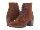 Frye Sabrina 6g Lace Up (wood Oiled Suede) Women's Lace-up Boots