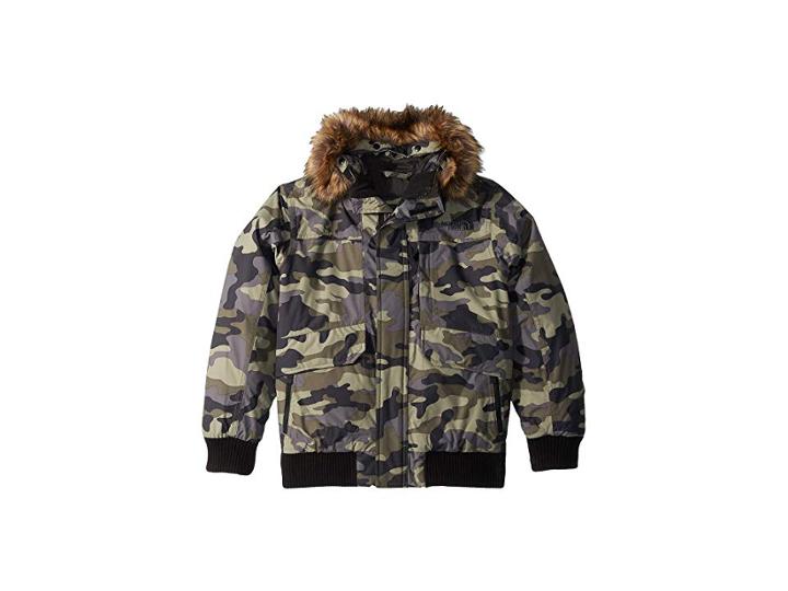 The North Face Kids Gotham Down Jacket (little Kids/big Kids) (new Taupe Green Camouflage Print) Boy's Coat