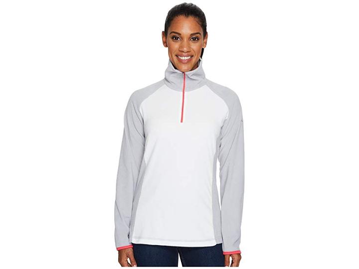 Columbia Glacialtm Fleece Iii 1/2 Zip (sea Salt/columbia Grey/punch Pink) Women's Coat