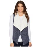 Mod-o-doc Corded Sweater Knit Reversible Vest (navy) Women's Vest