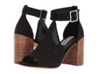 Steve Madden Sawyer Block Heel (black Nubuck) Women's Dress Sandals