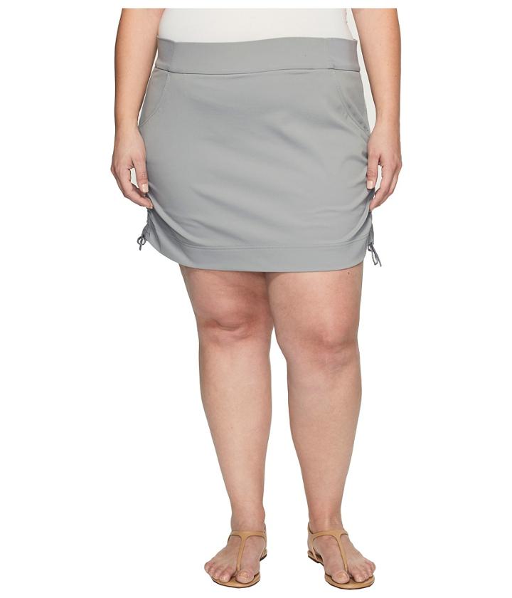 Columbia Plus Size Anytime Casualtm Skort (light Grey) Women's Skort