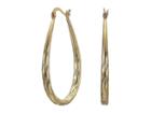 Steve Madden 35 Mm Twisted Teardrop Hoop Earrings (gold) Earring